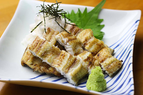 鰻白焼の山かけ