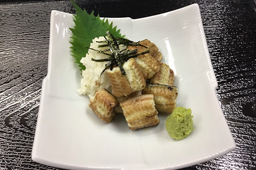 鰻白焼の山かけ